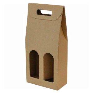 Scatola per 3 Bottiglie Avana in Cartone