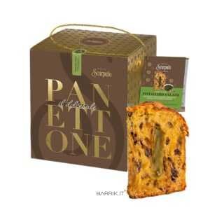 Panettone "Pistacchio Salato" Pistacchio di Bronte salato e gocce di cioccolato - Pasticceria Scarpato