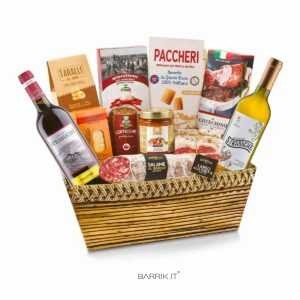 Cesto Regalo di Natale Golosità con 12 Pezzi