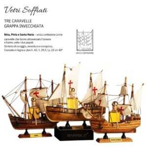 Confezione Grappa Culto Tre Caravelle Nina, Pinta e Santa Maria - Rossi D'Asiago