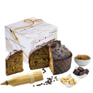 Panettone Siciliano Nero Ibleo al cioccolato, con caffè e ricotta candita - Pasticceria Manuele