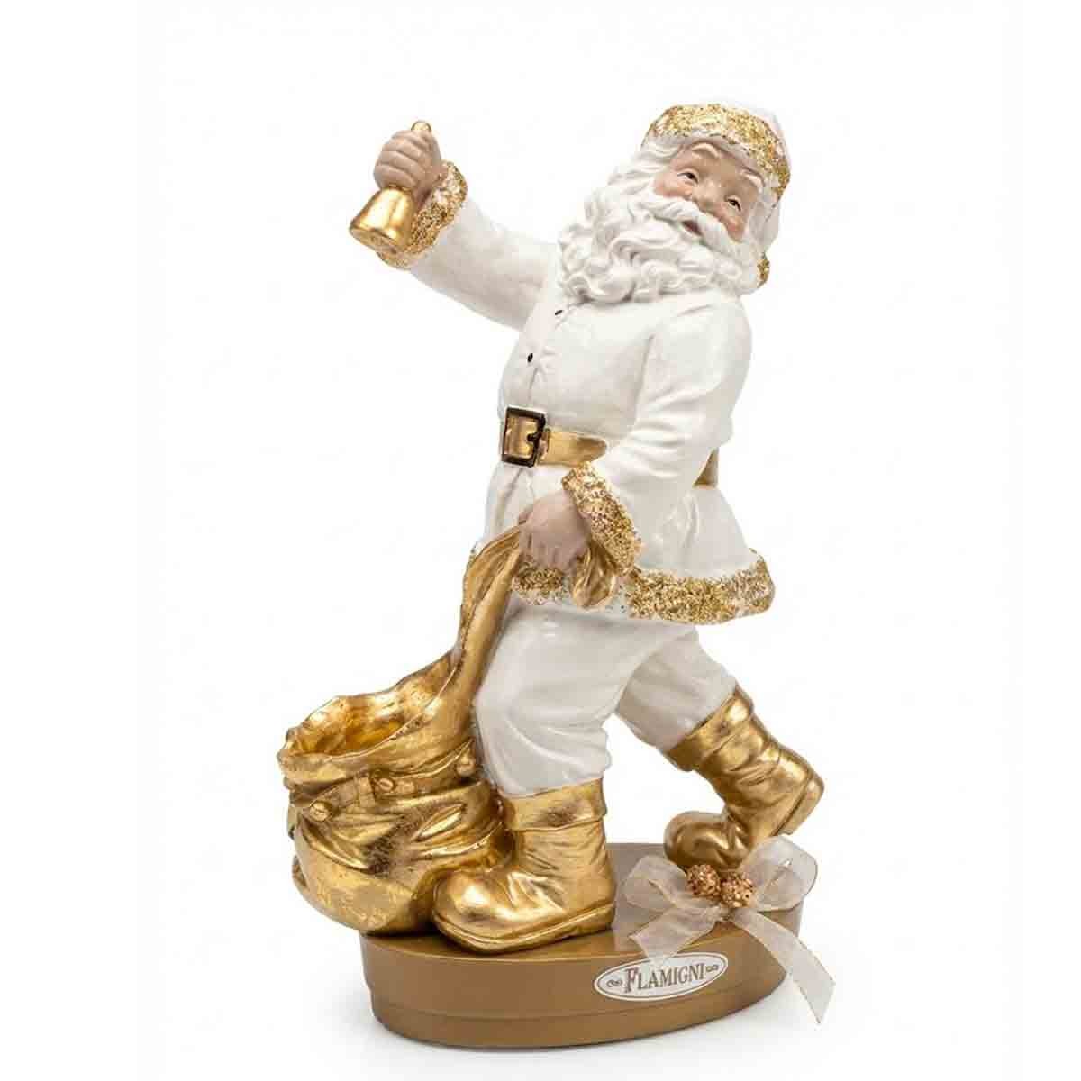 Babbo Natale Gold Grande Portacero con Torroncini Collezione Flamigni