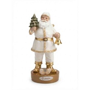 Babbo Natale Gold con Albero e Campanella con Torroncini Collezione Flamigni