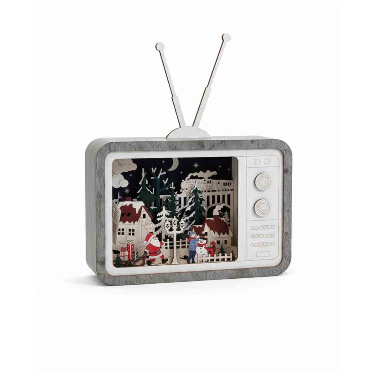 Tv con Paesaggio Luci e Suoni con Torroncini 160 g Flamigni