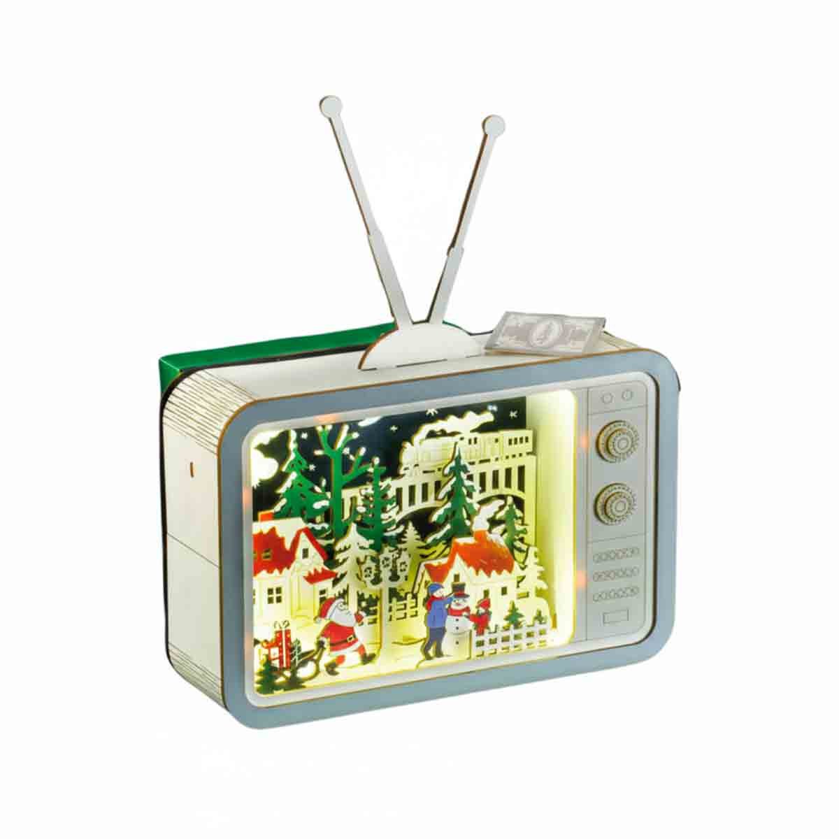 Tv con Paesaggio Luci e Suoni con Torroncini 160 g Flamigni - immagine 2