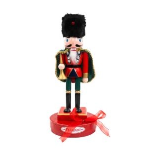 Schiaccianoci in legno con mantello Verde in tessuto con Torroncini Flamigni