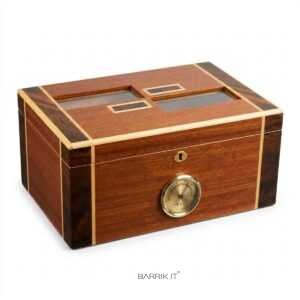 Scatola Humidor portasigari in legno di cedro con igrometro e umidificatore